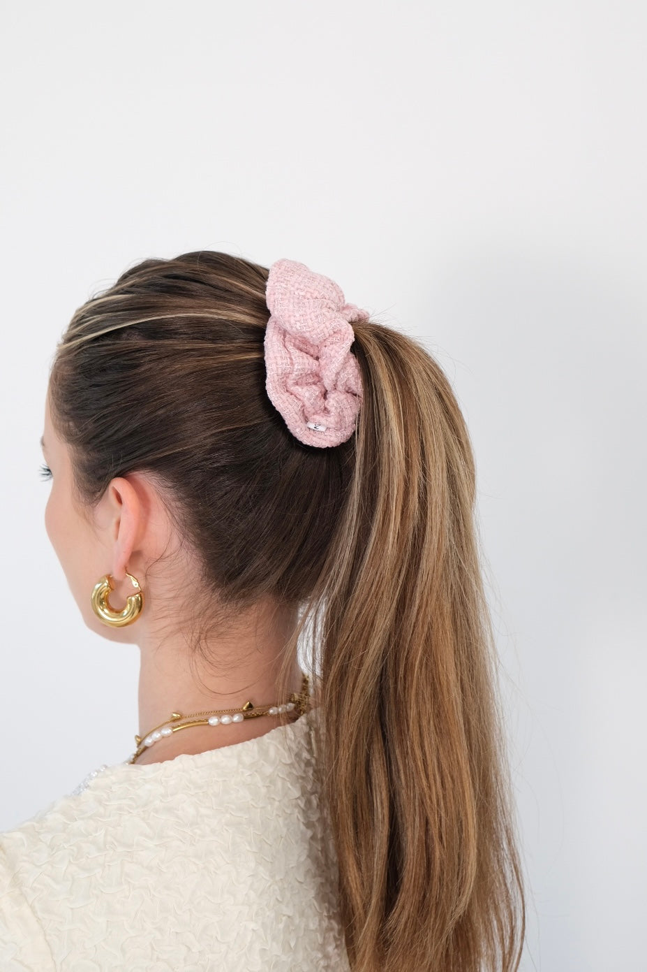 Scrunchie aus Tweed Rosa M