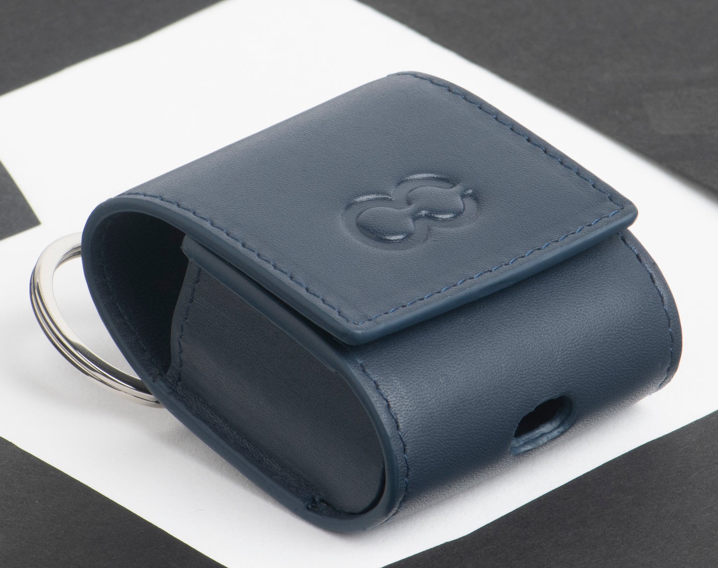 Leder Airpod Case blau