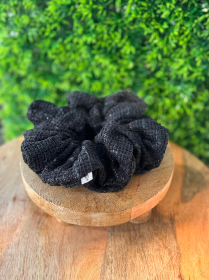 Scrunchie aus Tweed Schwarz L