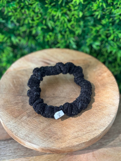 Scrunchie aus Tweed Schwarz S